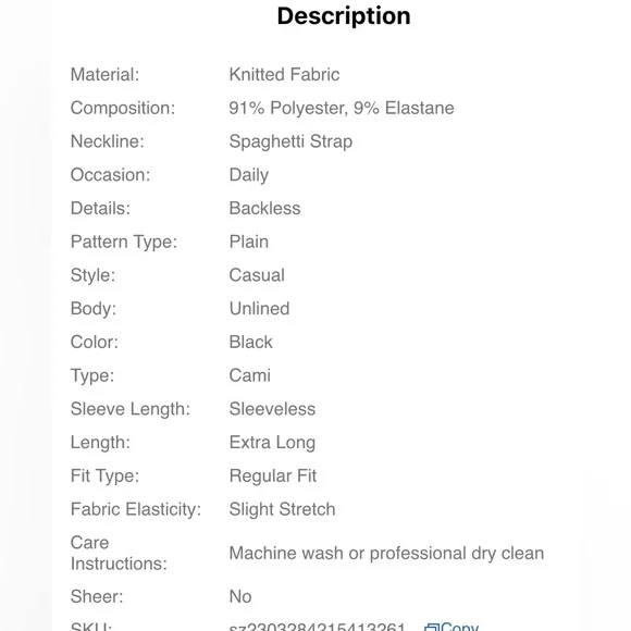 SHEIN LUNE Plus Solid Wide Leg Cami Jumpsuit - Picture 5 of 5